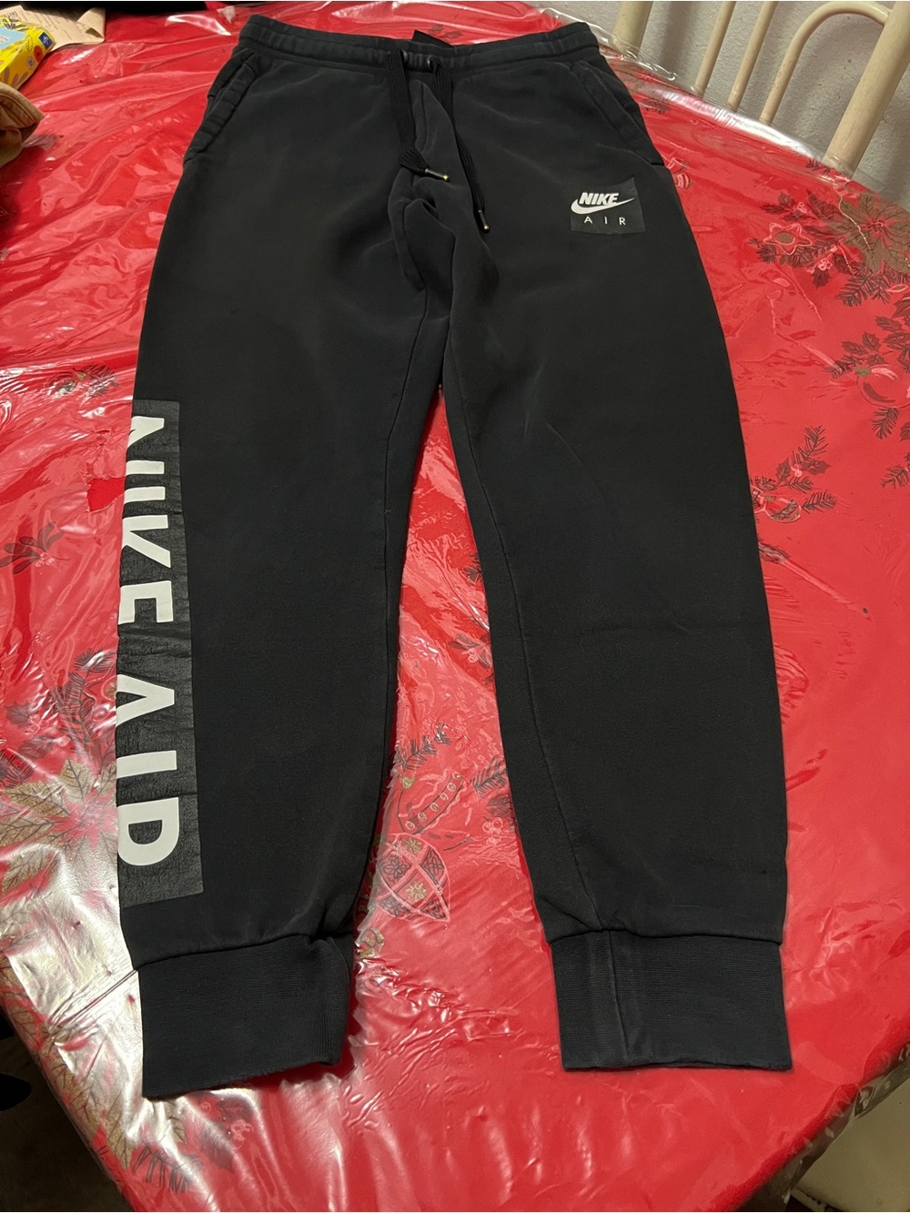 Nike Air Unisex Fleece Joggers Black Size small CD9224-010
